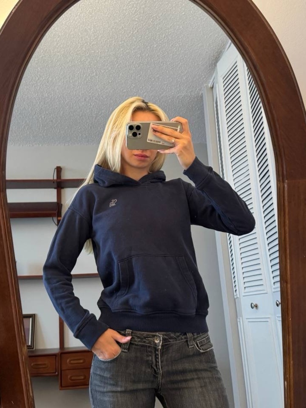abercrombie kids Navy Hoodie Pullover